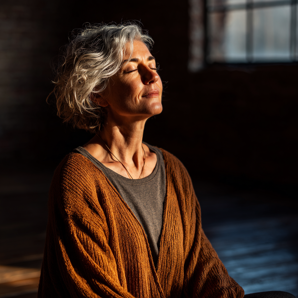 Group of diverse Ukrainian adults practicing simple yoga poses in a peaceful outdoor setting